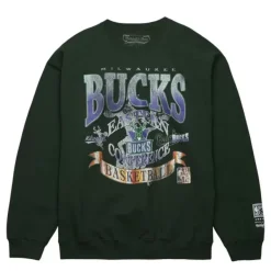 Mitchell & Ness Hoodies & Sweatshirts-Easy Cool Crewneck Sweatshirt Milwaukee Bucks