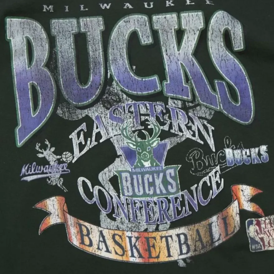 Mitchell & Ness Hoodies & Sweatshirts-Easy Cool Crewneck Sweatshirt Milwaukee Bucks