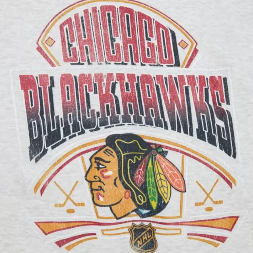 Mitchell & Ness Hoodies & Sweatshirts-Easy Cool Crewneck Sweatshirt Chicago Blackhawks