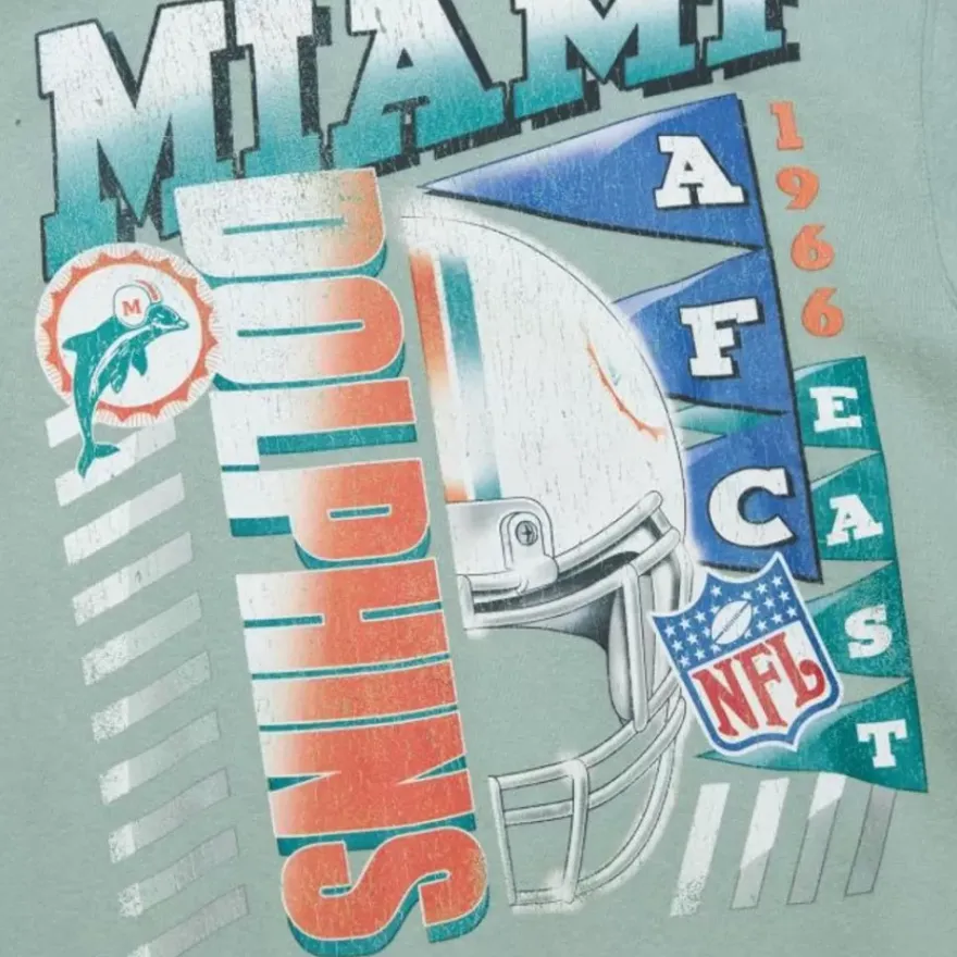 Mitchell & Ness Hoodies & Sweatshirts-Easy Cool Crewneck Sweatshirt Miami Dolphins