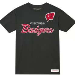 Mitchell & Ness T-Shirts & Tops-Elite Tee University Of Wisconsin - Madison