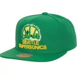 Mitchell & Ness Snapback-Embroidery Glitch Snapback Hwc Seattle Supersonics
