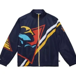 Mitchell & Ness Jackets & Outerwear-Exploded Logo Warm Up Jacket Golden State Warriors