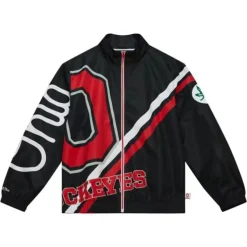 Mitchell & Ness Jackets & Outerwear-Exploded Logo Warm Up Jacket Ohio State