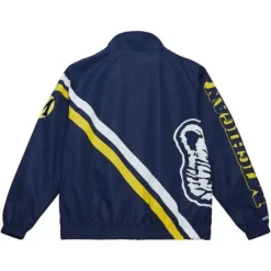 Mitchell & Ness Jackets & Outerwear-Exploded Logo Warm Up Jacket University Of Michigan