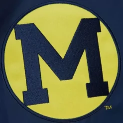 Mitchell & Ness Jackets & Outerwear-Exploded Logo Warm Up Jacket University Of Michigan
