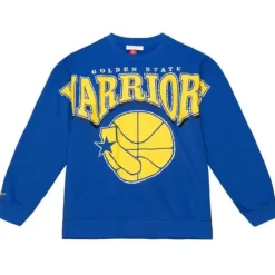 Mitchell & Ness Hoodies & Sweatshirts-Fashion Fleece Crew Golden State Warriors