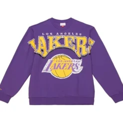 Mitchell & Ness Hoodies & Sweatshirts-Fashion Fleece Crew Los Angeles Lakers