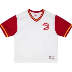 Mitchell & Ness T-Shirts & Tops-Fashion Mesh V-Neck Atlanta Hawks