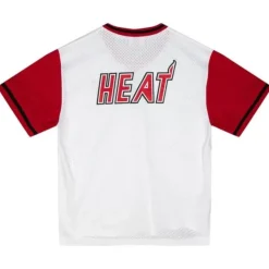 Mitchell & Ness T-Shirts & Tops-Fashion Mesh V-Neck Miami Heat