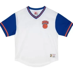 Mitchell & Ness T-Shirts & Tops-Fashion Mesh V-Neck New York Knicks