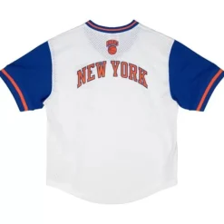 Mitchell & Ness T-Shirts & Tops-Fashion Mesh V-Neck New York Knicks