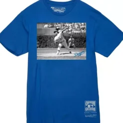 Mitchell & Ness T-Shirts & Tops-Fernando V. Bw Photo Tee Los Angeles Dodgers Fernando Valenzuela
