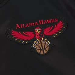 Mitchell & Ness Jackets & Outerwear-Flight Satin Bomber Jacket Atlanta Hawks