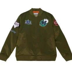 Mitchell & Ness Jackets & Outerwear-Flight Satin Bomber Jacket Dallas Mavericks