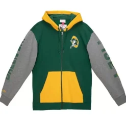 Mitchell & Ness Hoodies & Sweatshirts-Full Zip Fleece Green Bay Packers