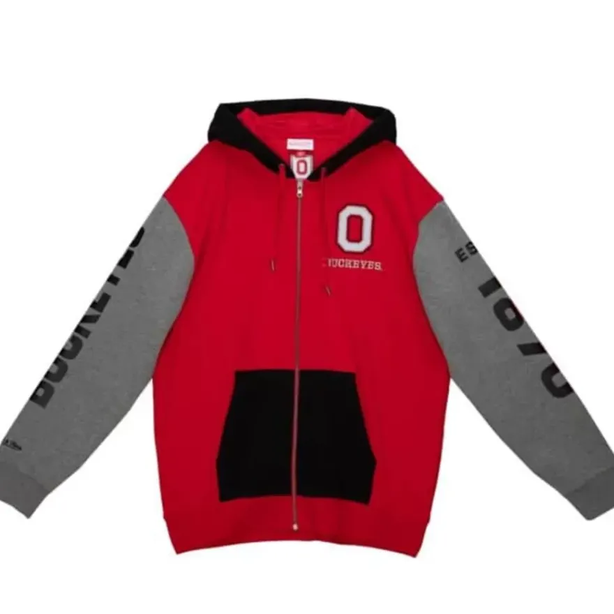 Mitchell & Ness Hoodies & Sweatshirts-Full Zip Fleece Ohio State
