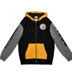 Mitchell & Ness Hoodies & Sweatshirts-Full Zip Fleece Pittsburgh Steelers