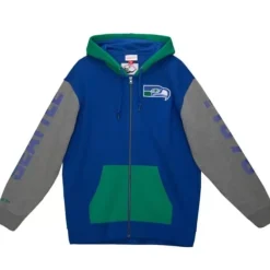 Mitchell & Ness Hoodies & Sweatshirts-Full Zip Fleece Seattle Seahawks