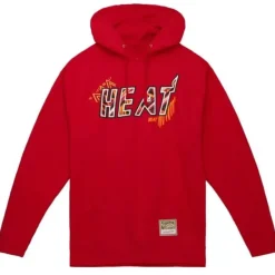 Mitchell & Ness Hoodies & Sweatshirts-Game Day Pattern Pullover Hoodie Miami Heat