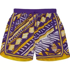 Mitchell & Ness Shorts-Game Day Pattern Short Louisiana State University