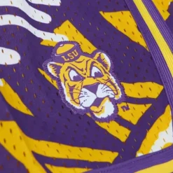 Mitchell & Ness Shorts-Game Day Pattern Short Louisiana State University