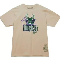 Mitchell & Ness T-Shirts & Tops-Game Day Pattern Tee Milwaukee Bucks