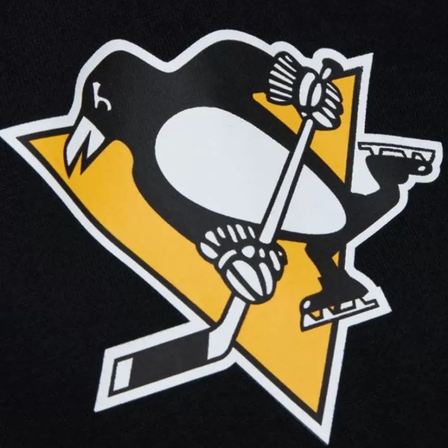 Mitchell & Ness Hoodies & Sweatshirts-Game Time Fleece Hoodie Current Logo Pittsburgh Penguins