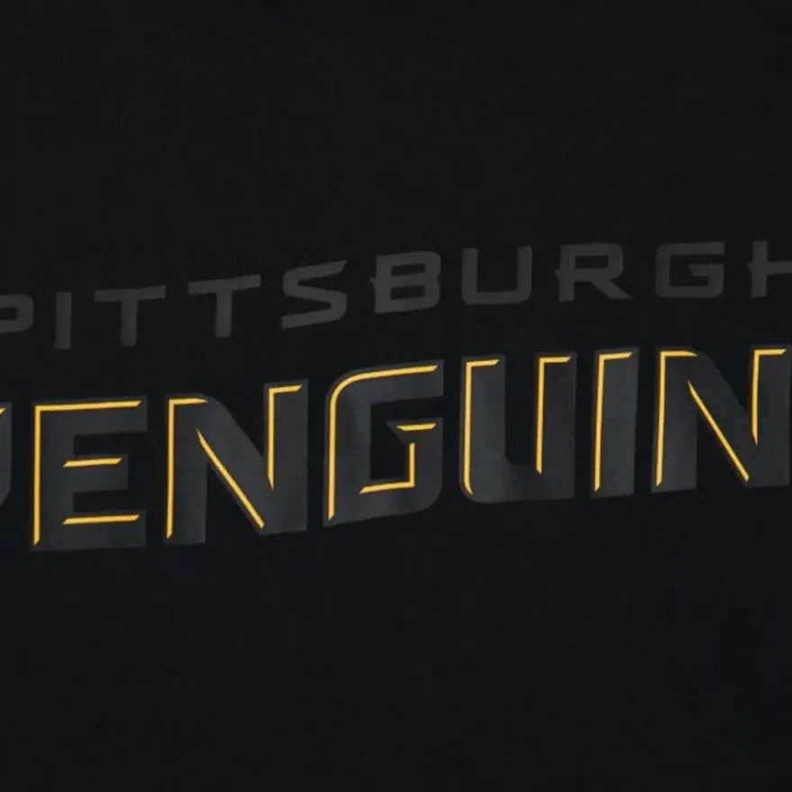 Mitchell & Ness Hoodies & Sweatshirts-Game Time Fleece Hoodie Current Logo Pittsburgh Penguins