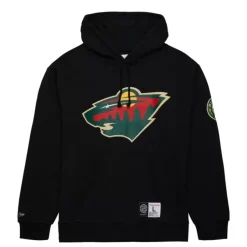 Mitchell & Ness Hoodies & Sweatshirts-Game Time Fleece Hoodie Current Logo Minnesota Wild