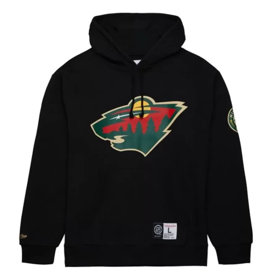 Mitchell & Ness Hoodies & Sweatshirts-Game Time Fleece Hoodie Current Logo Minnesota Wild
