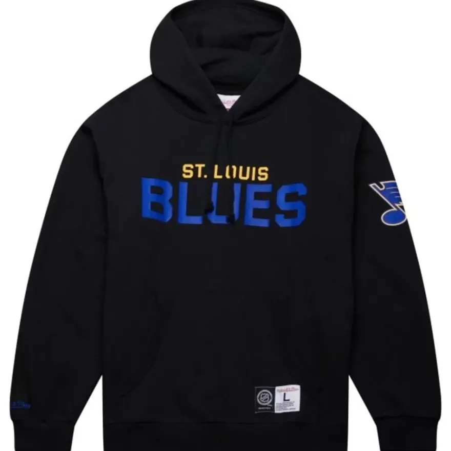 Mitchell & Ness Hoodies & Sweatshirts-Game Time Fleece Hoodie Current Logo St. Louis Blues