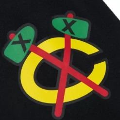 Mitchell & Ness Hoodies & Sweatshirts-Game Time Fleece Hoodie Current Logo Chicago Blackhawks