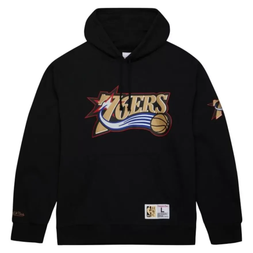 Mitchell & Ness Hoodies & Sweatshirts-Game Time Fleece Hoodie Vintage Logo Philadelphia 76Ers