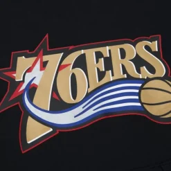 Mitchell & Ness Hoodies & Sweatshirts-Game Time Fleece Hoodie Vintage Logo Philadelphia 76Ers