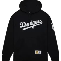 Mitchell & Ness Hoodies & Sweatshirts-Game Time Fleece Hoodie Vintage Logo Los Angeles Dodgers