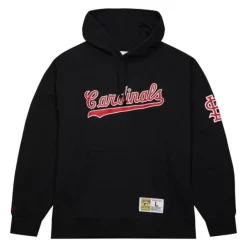 Mitchell & Ness Hoodies & Sweatshirts-Game Time Fleece Hoodie Vintage Logo St. Louis Cardinals