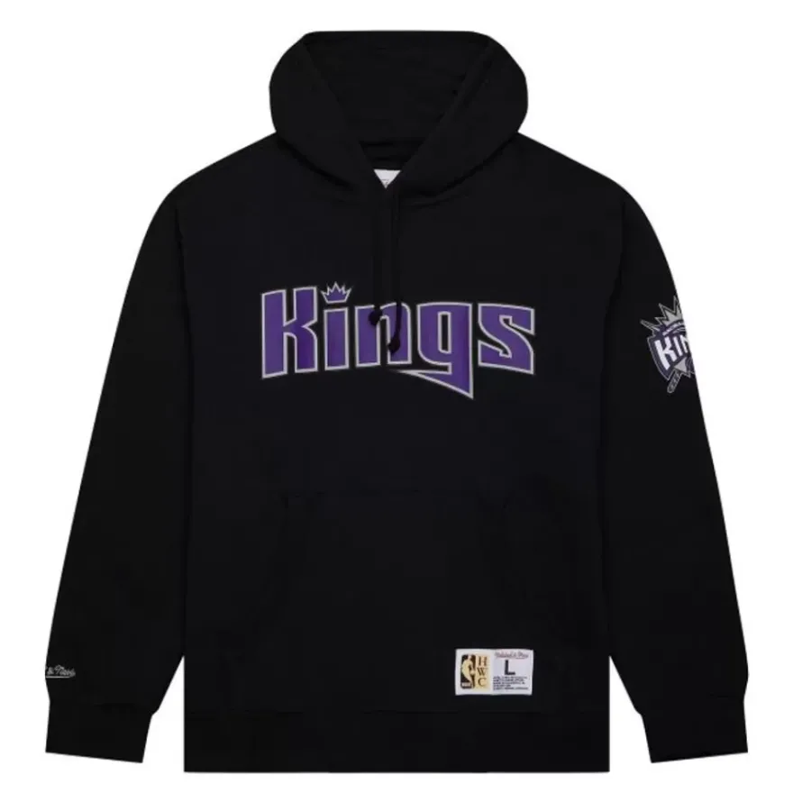 Mitchell & Ness Hoodies & Sweatshirts-Game Time Fleece Hoodie Vintage Logo Sacramento Kings