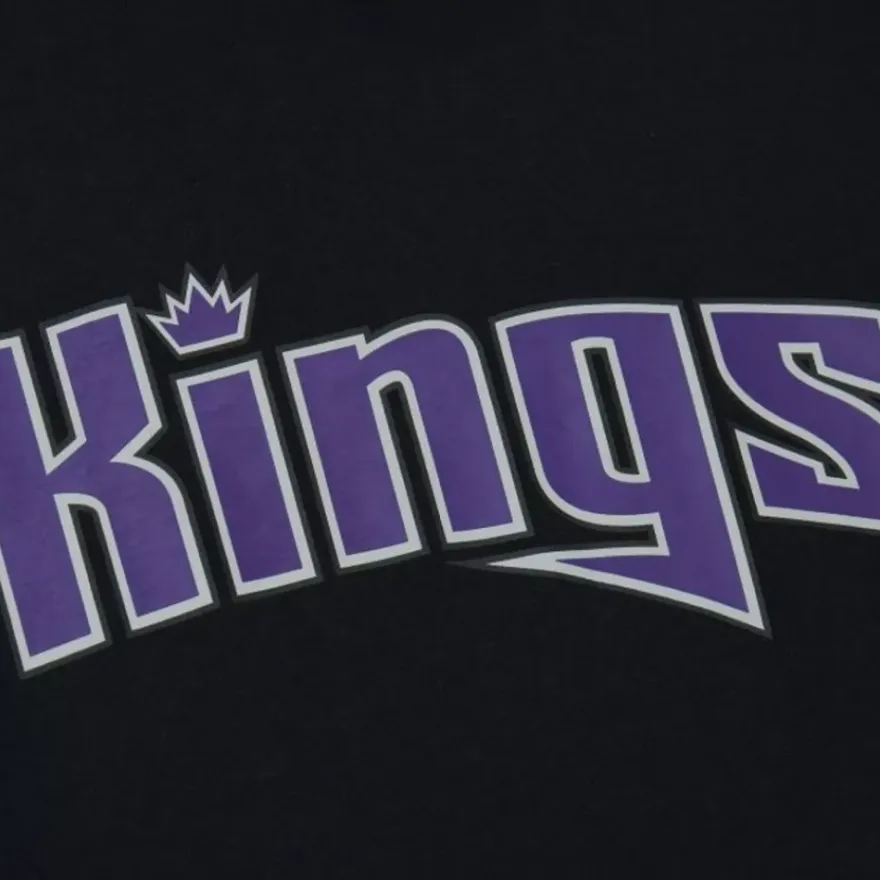 Mitchell & Ness Hoodies & Sweatshirts-Game Time Fleece Hoodie Vintage Logo Sacramento Kings