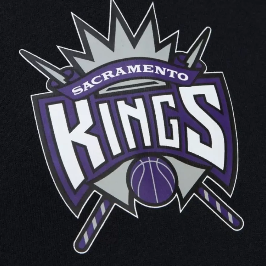 Mitchell & Ness Hoodies & Sweatshirts-Game Time Fleece Hoodie Vintage Logo Sacramento Kings