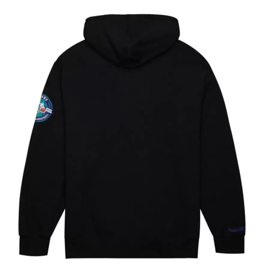 Mitchell & Ness Hoodies & Sweatshirts-Game Time Fleece Hoodie Vintage Logo Charlotte Hornets