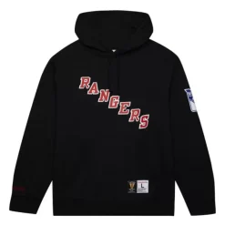 Mitchell & Ness Hoodies & Sweatshirts-Game Time Fleece Hoodie Vintage Logo New York Rangers