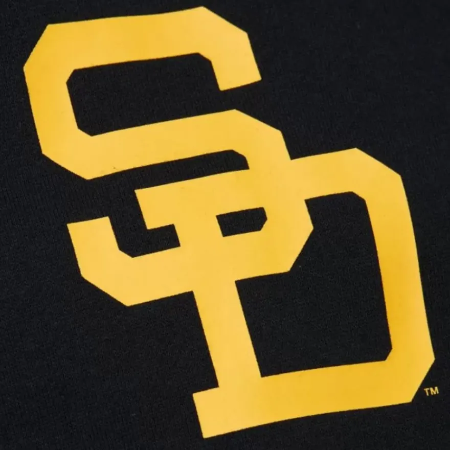 Mitchell & Ness Hoodies & Sweatshirts-Game Time Fleece Hoodie Vintage Logo San Diego Padres