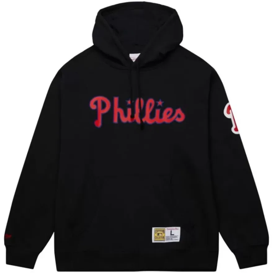 Mitchell & Ness Hoodies & Sweatshirts-Game Time Fleece Hoodie Vintage Logo Philadelphia Phillies