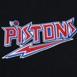 Mitchell & Ness Hoodies & Sweatshirts-Game Time Fleece Hoodie Vintage Logo Detroit Pistons