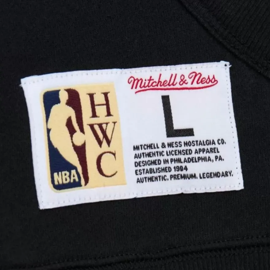 Mitchell & Ness Hoodies & Sweatshirts-Game Time Fleece Hoodie Vintage Logo Detroit Pistons