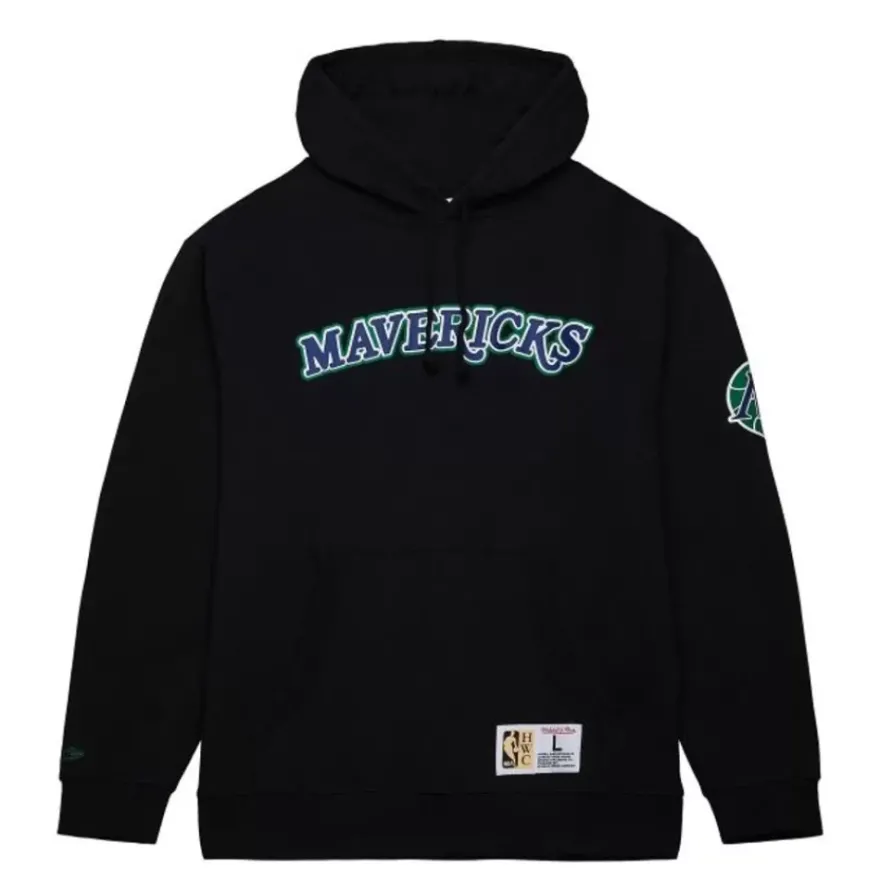 Mitchell & Ness Hoodies & Sweatshirts-Game Time Fleece Hoodie Vintage Logo Dallas Mavericks