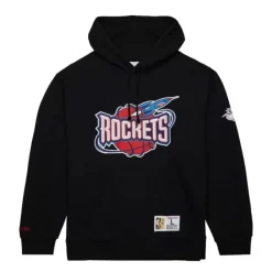 Mitchell & Ness Hoodies & Sweatshirts-Game Time Fleece Hoodie Vintage Logo Houston Rockets