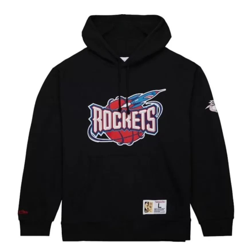 Mitchell & Ness Hoodies & Sweatshirts-Game Time Fleece Hoodie Vintage Logo Houston Rockets