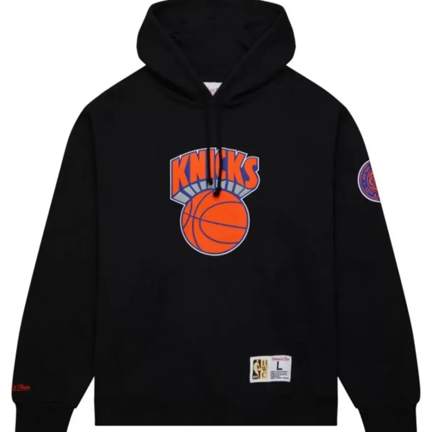 Mitchell & Ness Hoodies & Sweatshirts-Game Time Fleece Hoodie Vintage Logo New York Knicks